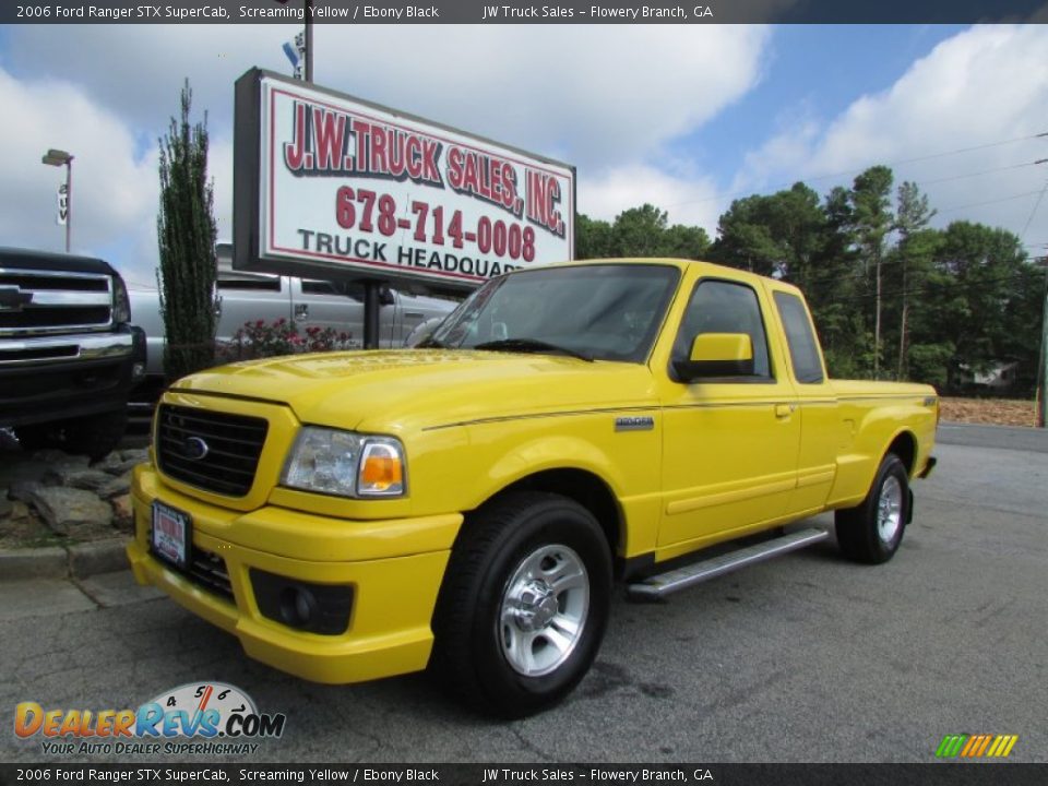 2006 Ford Ranger STX SuperCab Screaming Yellow / Ebony Black Photo #2