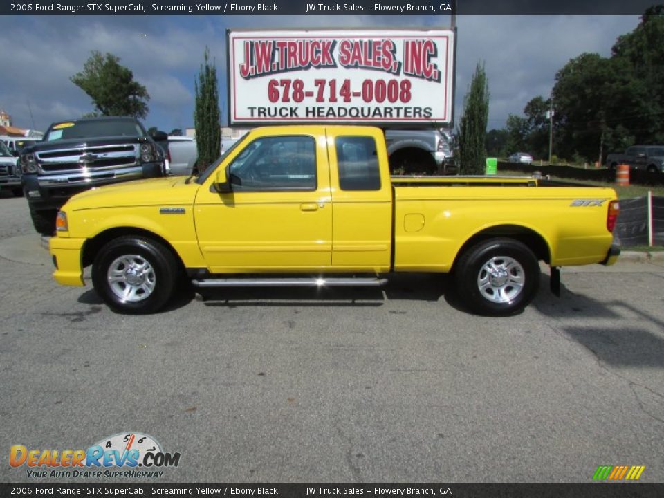 2006 Ford Ranger STX SuperCab Screaming Yellow / Ebony Black Photo #3