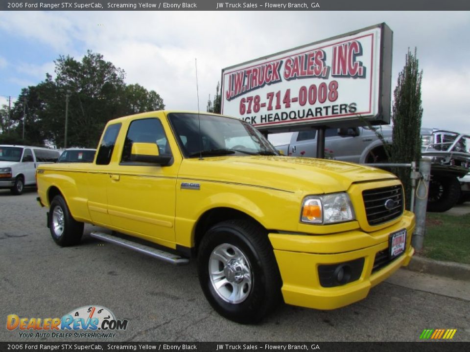 2006 Ford Ranger STX SuperCab Screaming Yellow / Ebony Black Photo #10