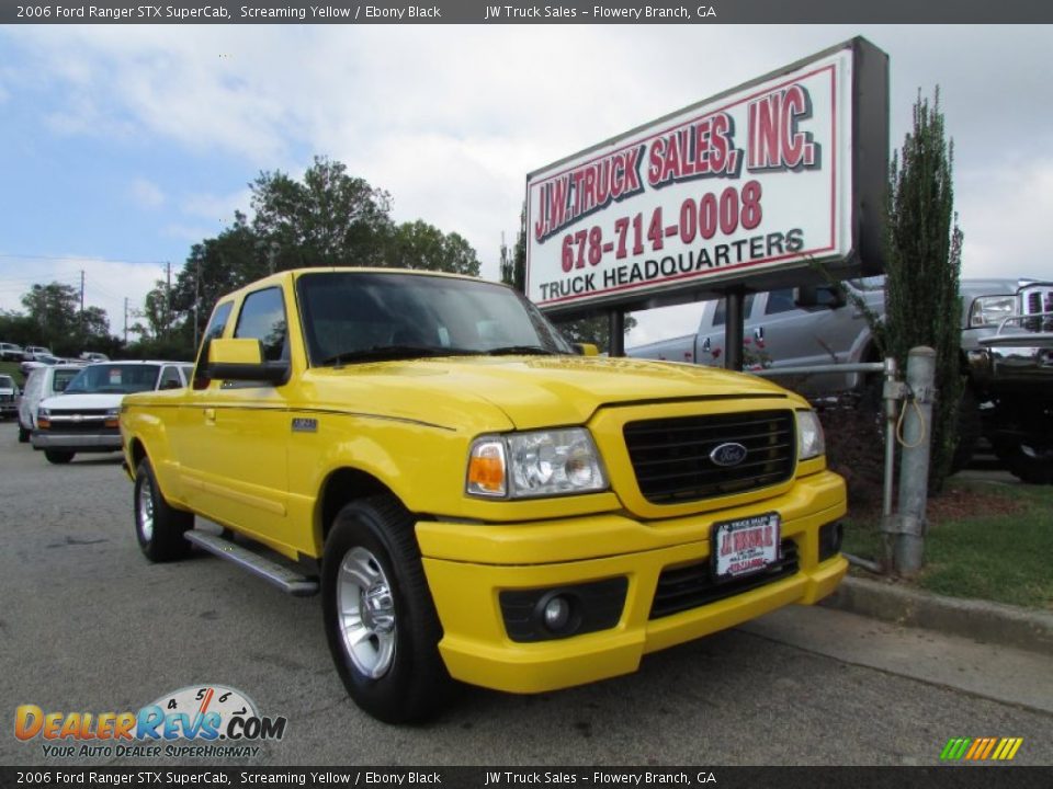 2006 Ford Ranger STX SuperCab Screaming Yellow / Ebony Black Photo #11