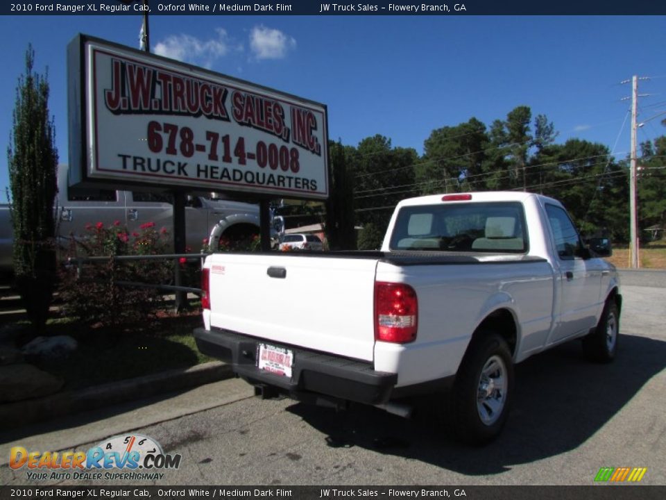 2010 Ford Ranger XL Regular Cab Oxford White / Medium Dark Flint Photo #7