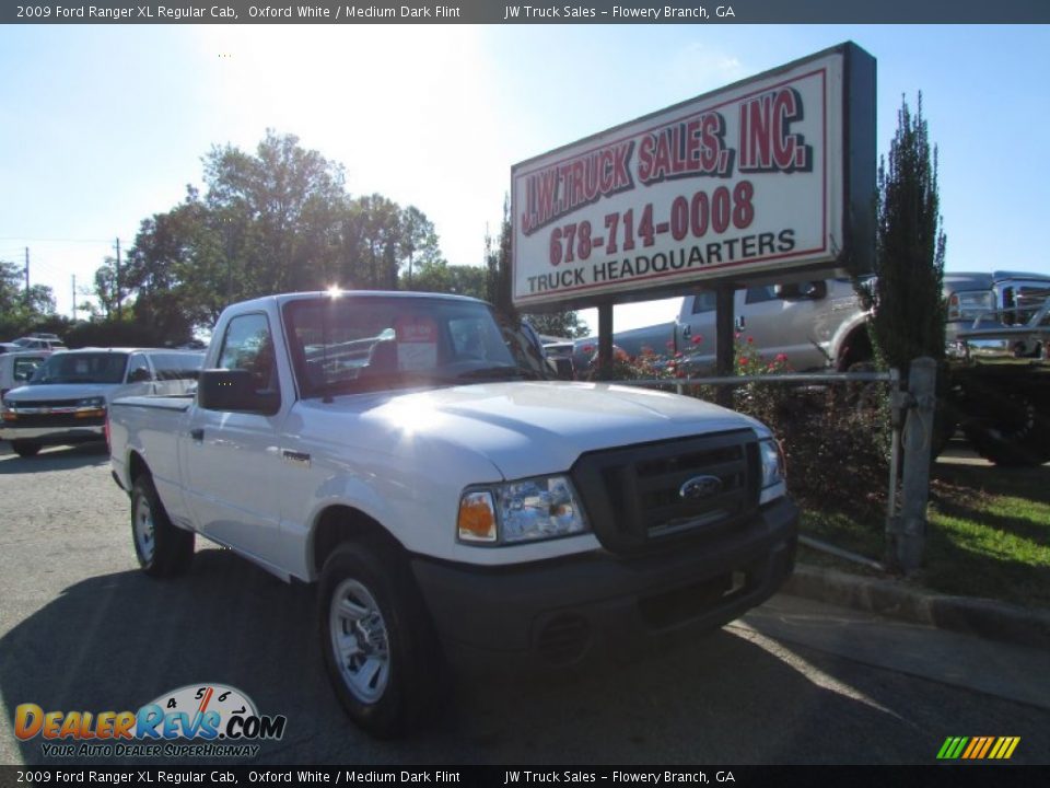 2009 Ford Ranger XL Regular Cab Oxford White / Medium Dark Flint Photo #12
