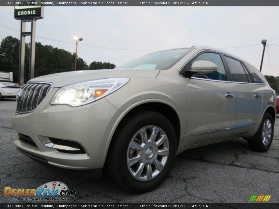 2013 Buick Enclave Premium Champagne Silver Metallic / Cocoa Leather Photo #3