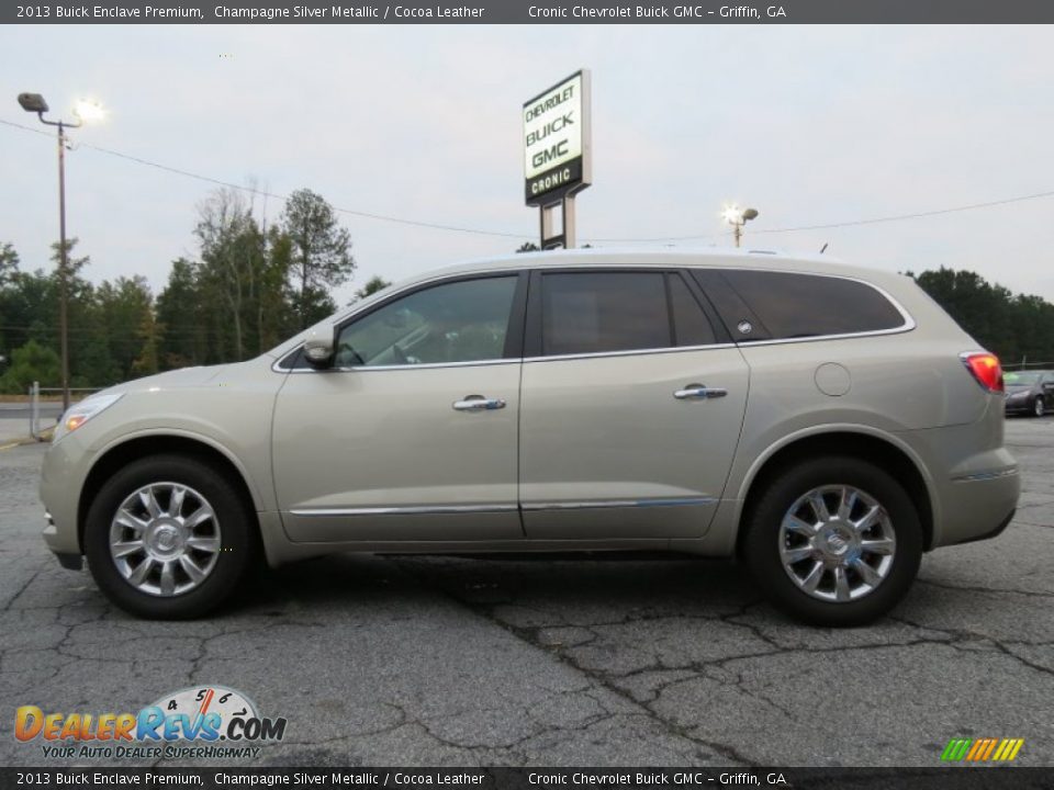 2013 Buick Enclave Premium Champagne Silver Metallic / Cocoa Leather Photo #4