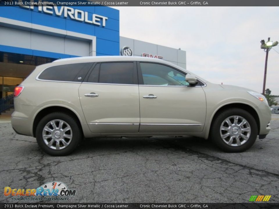 2013 Buick Enclave Premium Champagne Silver Metallic / Cocoa Leather Photo #8