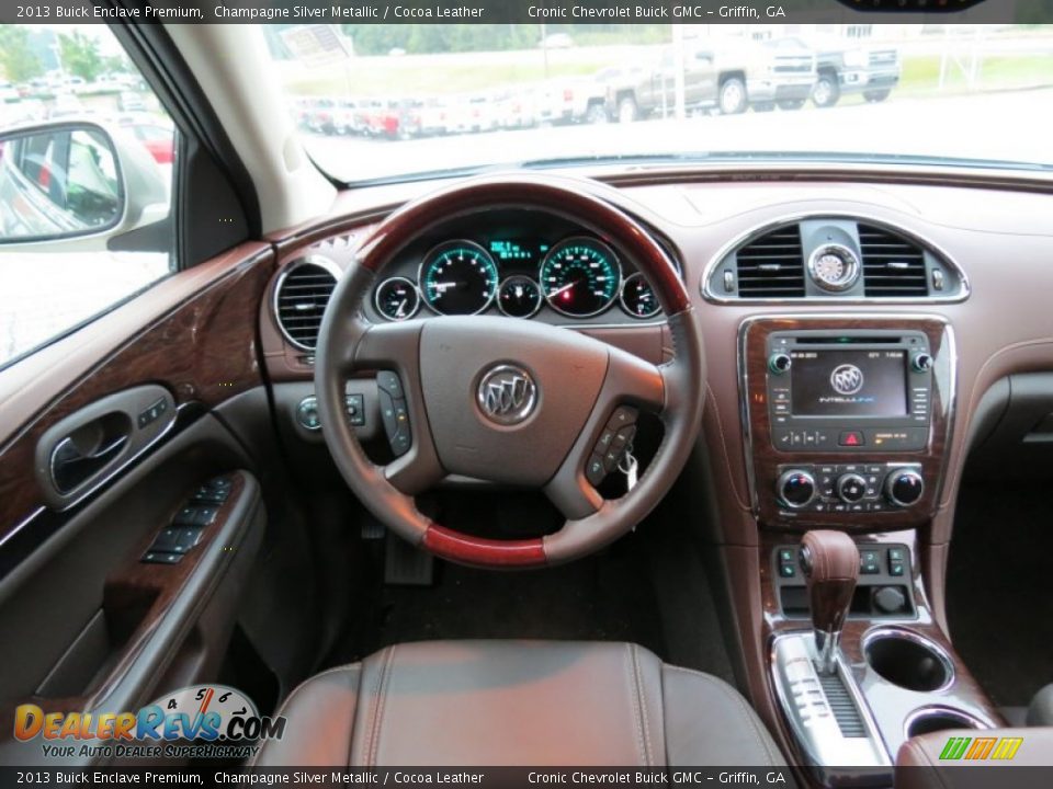 2013 Buick Enclave Premium Champagne Silver Metallic / Cocoa Leather Photo #22