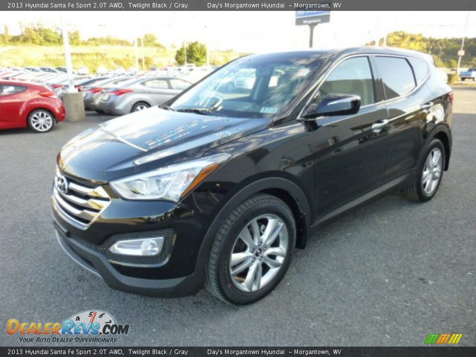 2013 Hyundai Santa Fe Sport 2.0T AWD Twilight Black / Gray Photo #3