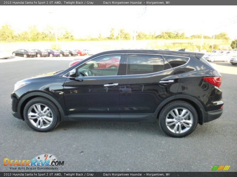 2013 Hyundai Santa Fe Sport 2.0T AWD Twilight Black / Gray Photo #4
