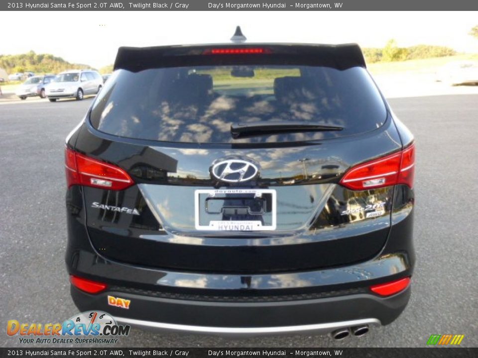 2013 Hyundai Santa Fe Sport 2.0T AWD Twilight Black / Gray Photo #6
