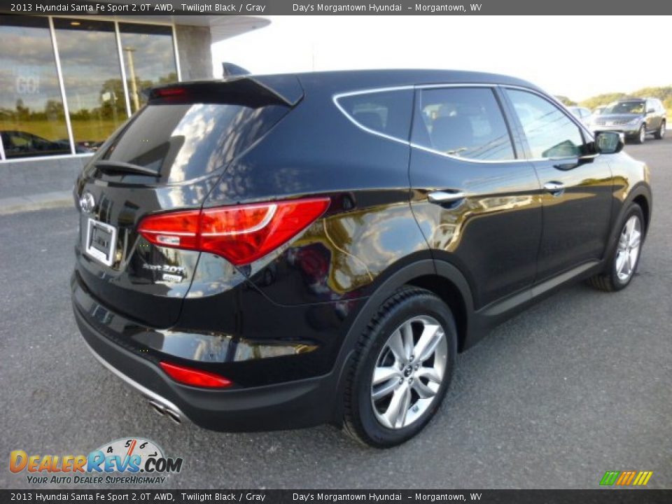 2013 Hyundai Santa Fe Sport 2.0T AWD Twilight Black / Gray Photo #7