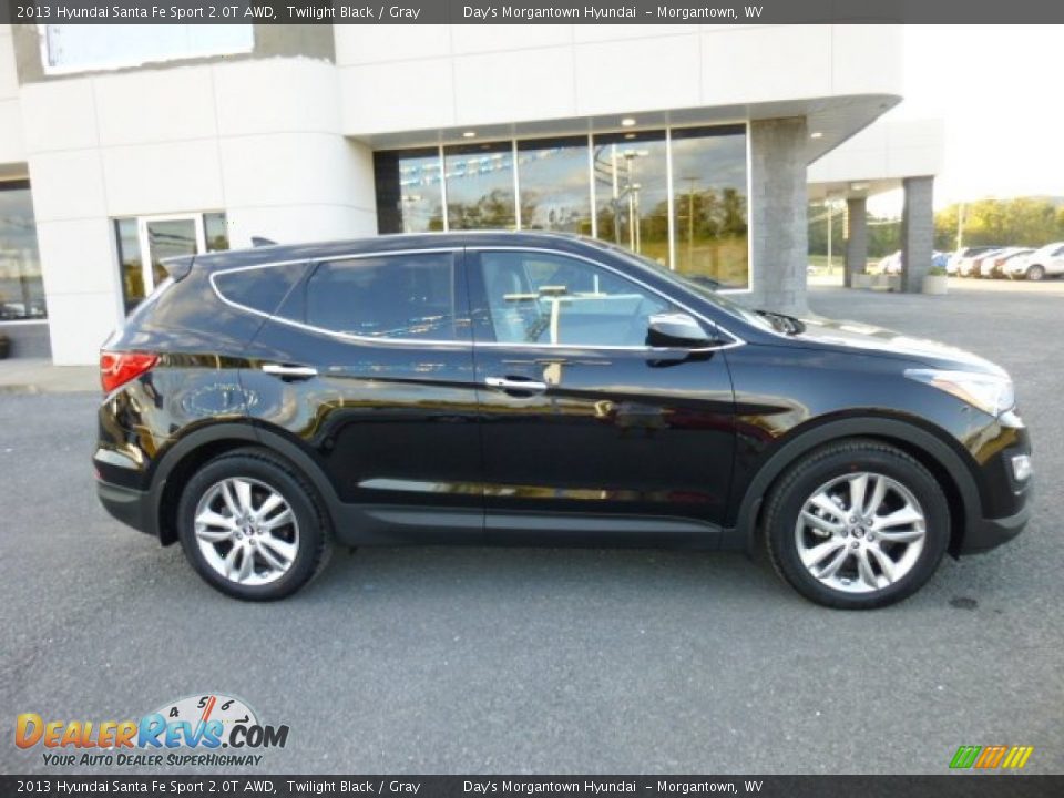 2013 Hyundai Santa Fe Sport 2.0T AWD Twilight Black / Gray Photo #8