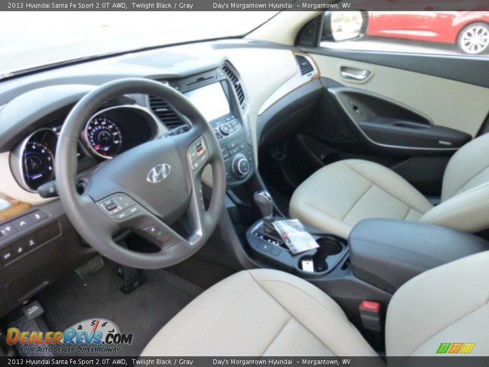 2013 Hyundai Santa Fe Sport 2.0T AWD Twilight Black / Gray Photo #16