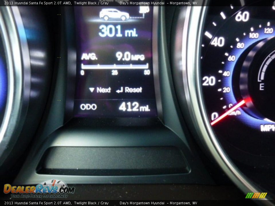 2013 Hyundai Santa Fe Sport 2.0T AWD Twilight Black / Gray Photo #20