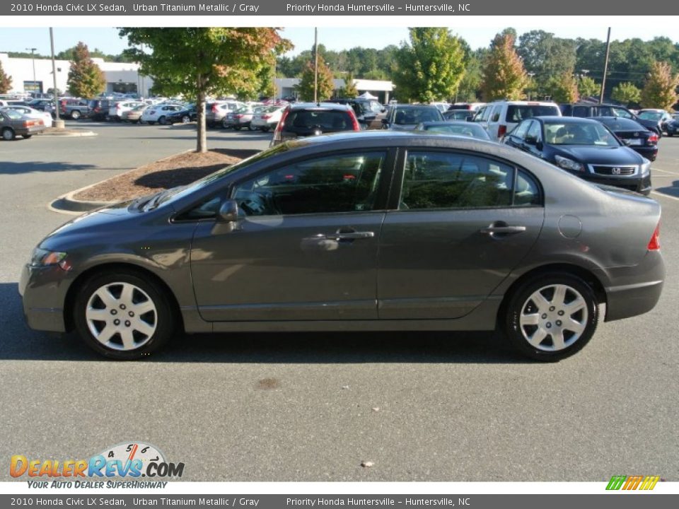 2010 Honda Civic LX Sedan Urban Titanium Metallic / Gray Photo #3