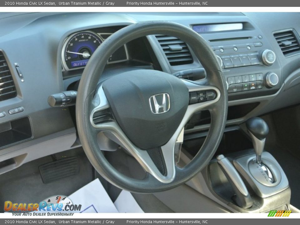 2010 Honda Civic LX Sedan Urban Titanium Metallic / Gray Photo #24