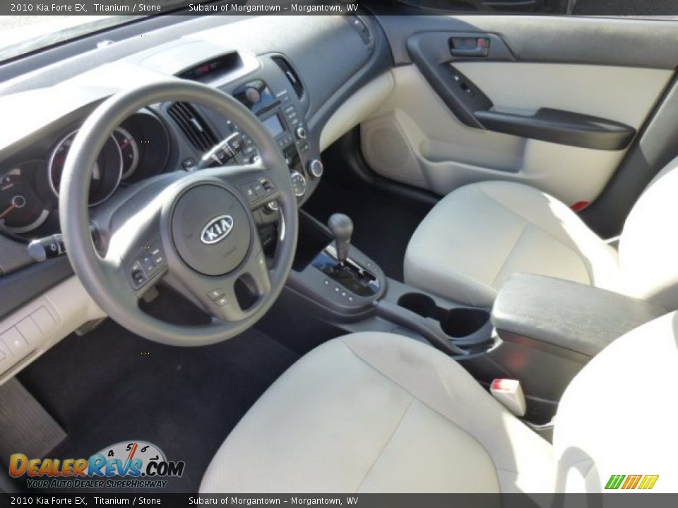 2010 Kia Forte EX Titanium / Stone Photo #15
