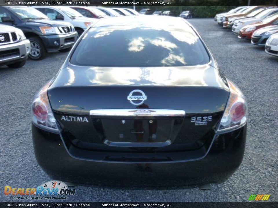 2008 Nissan Altima 3.5 SE Super Black / Charcoal Photo #10