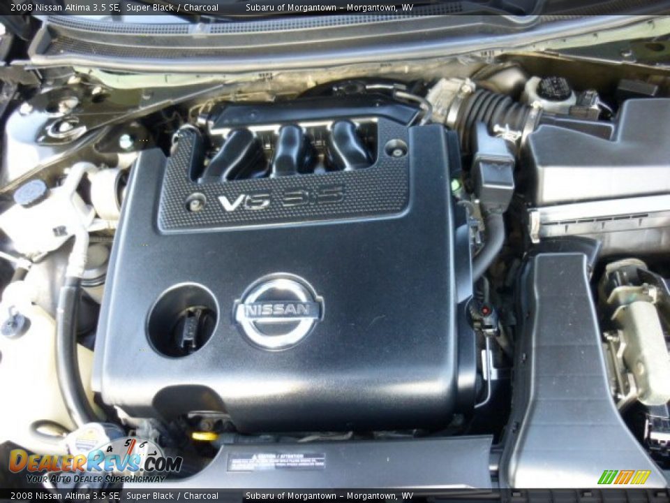 2008 Nissan Altima 3.5 SE Super Black / Charcoal Photo #18