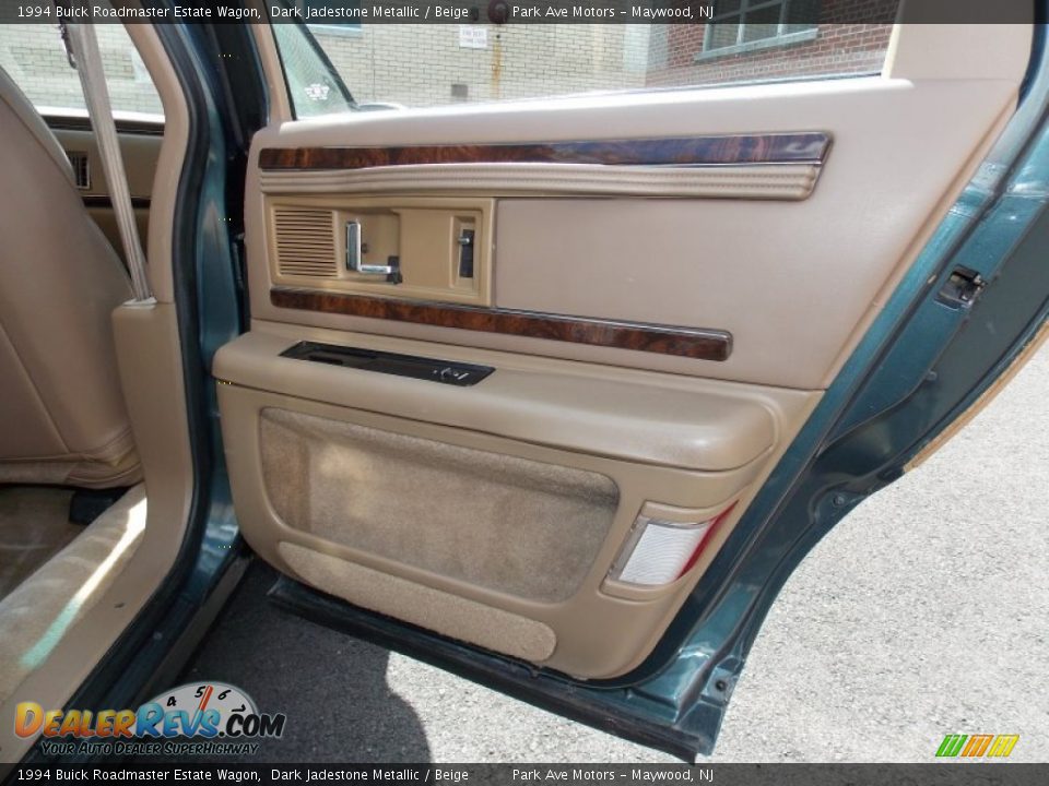 1994 Buick Roadmaster Estate Wagon Dark Jadestone Metallic / Beige Photo #27