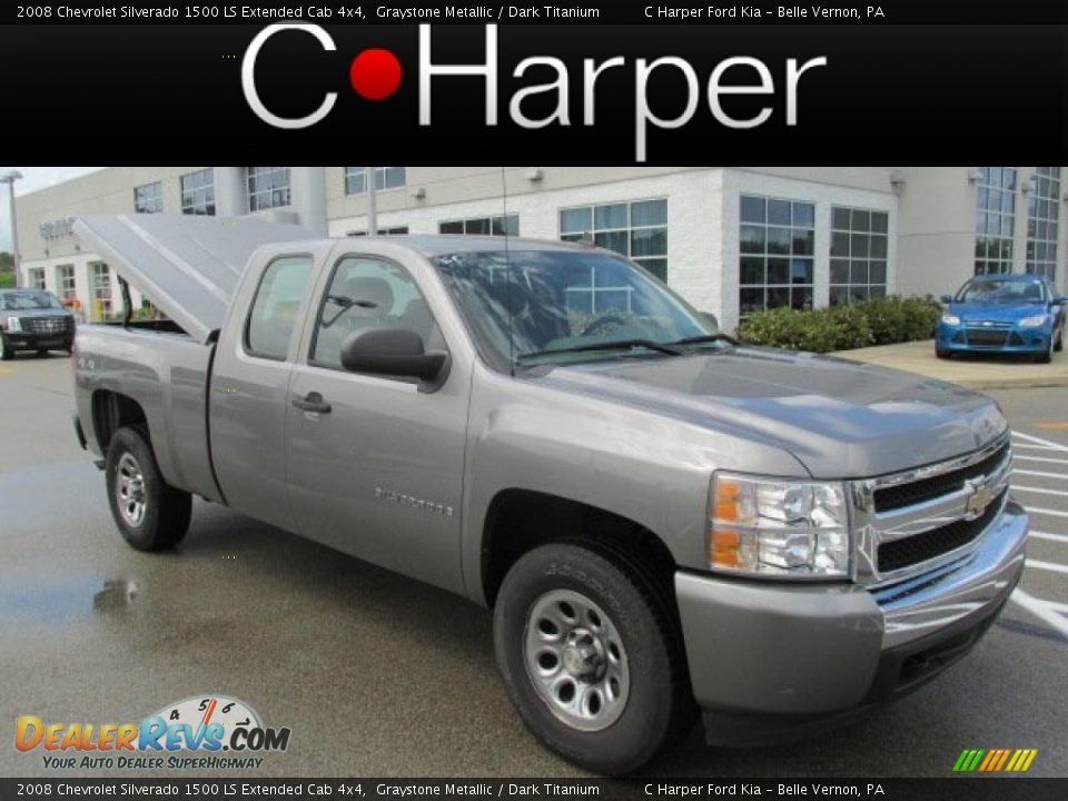 2008 Chevrolet Silverado 1500 LS Extended Cab 4x4 Graystone Metallic / Dark Titanium Photo #1