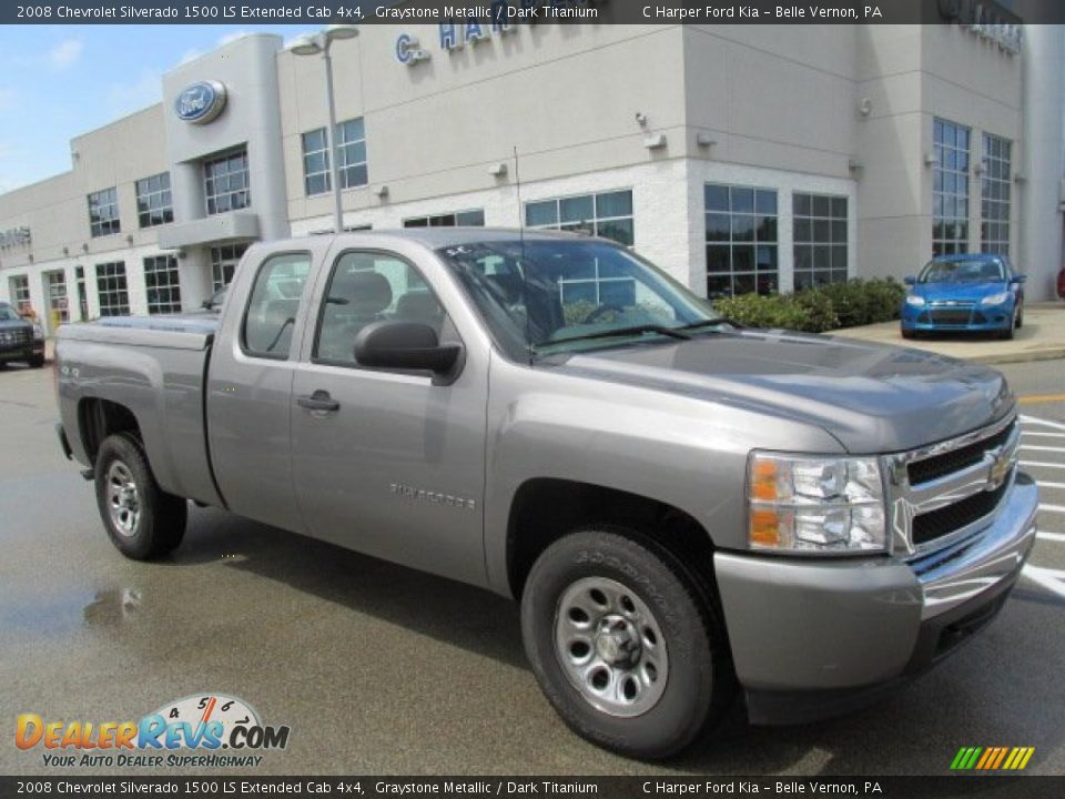 2008 Chevrolet Silverado 1500 LS Extended Cab 4x4 Graystone Metallic / Dark Titanium Photo #2