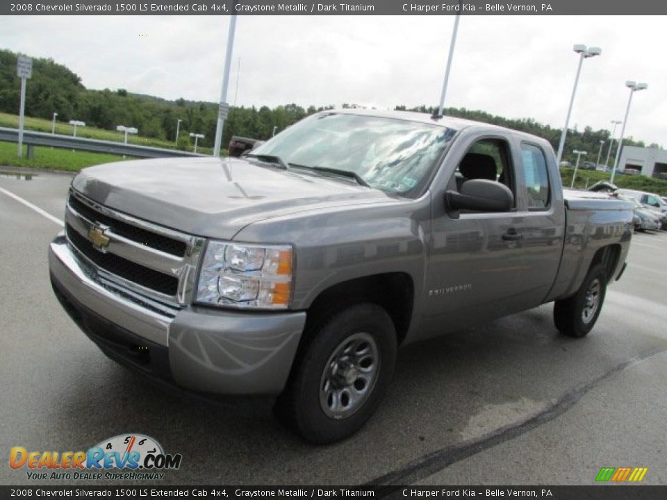 2008 Chevrolet Silverado 1500 LS Extended Cab 4x4 Graystone Metallic / Dark Titanium Photo #6