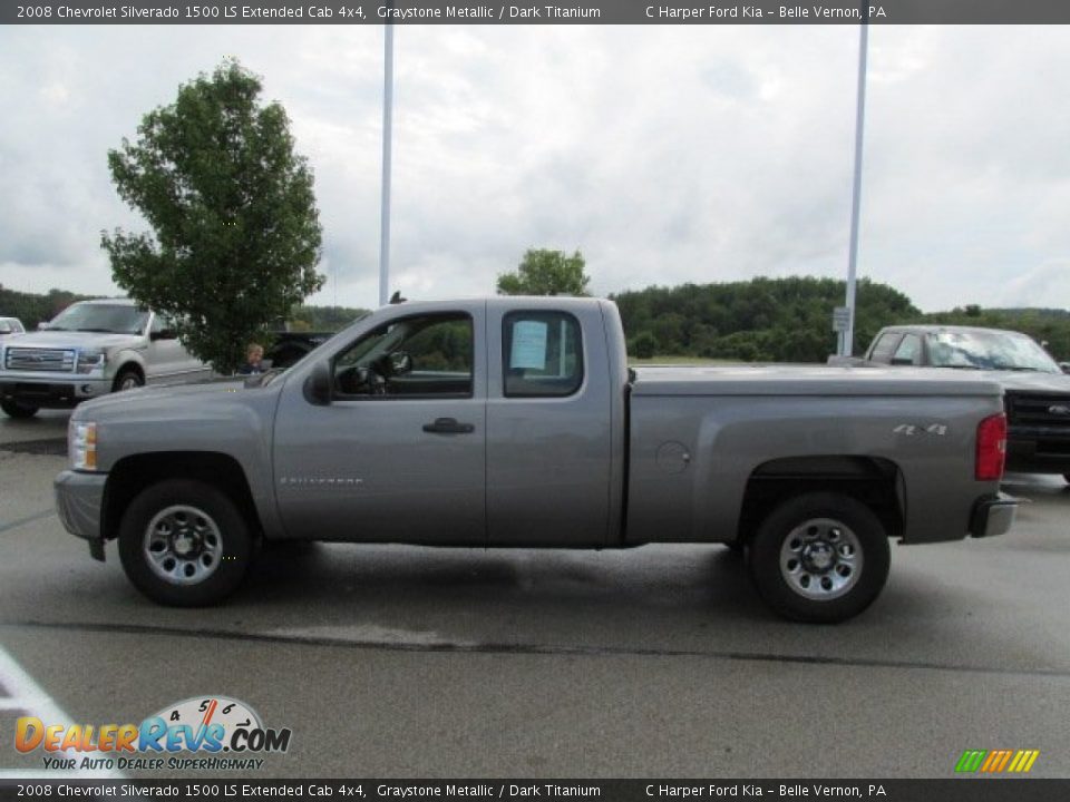 2008 Chevrolet Silverado 1500 LS Extended Cab 4x4 Graystone Metallic / Dark Titanium Photo #7