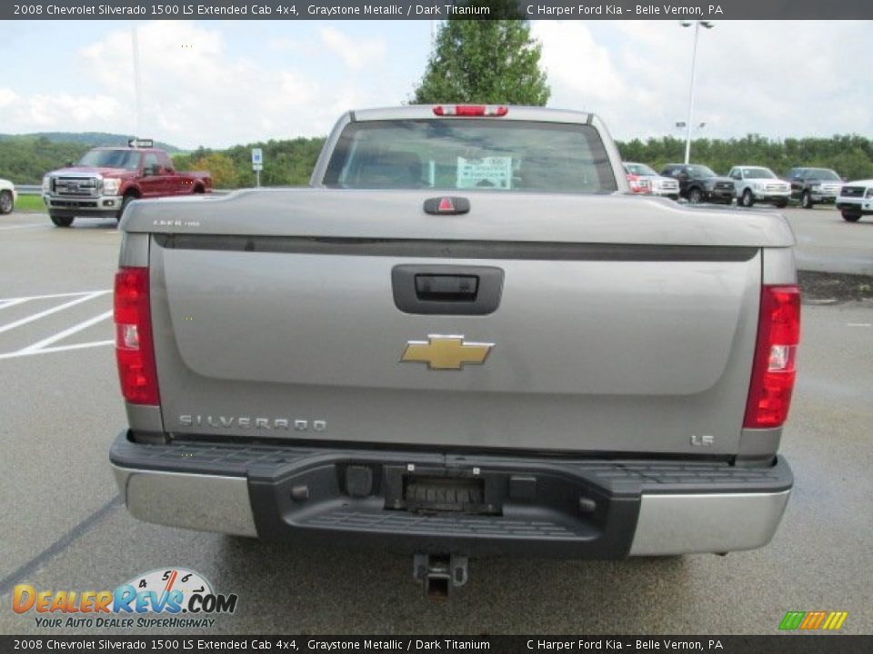 2008 Chevrolet Silverado 1500 LS Extended Cab 4x4 Graystone Metallic / Dark Titanium Photo #10