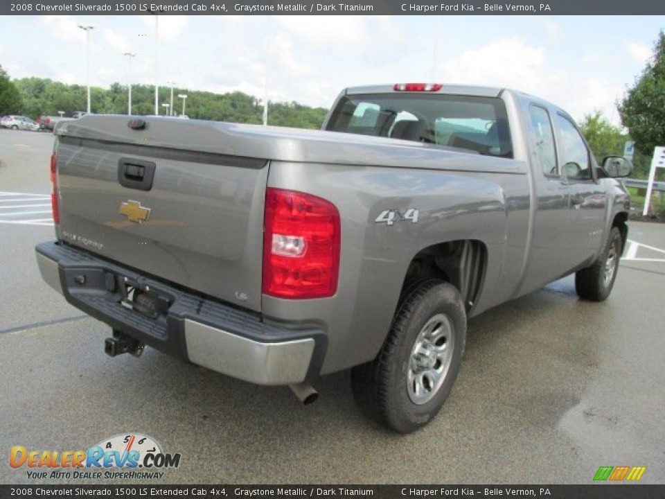 2008 Chevrolet Silverado 1500 LS Extended Cab 4x4 Graystone Metallic / Dark Titanium Photo #11