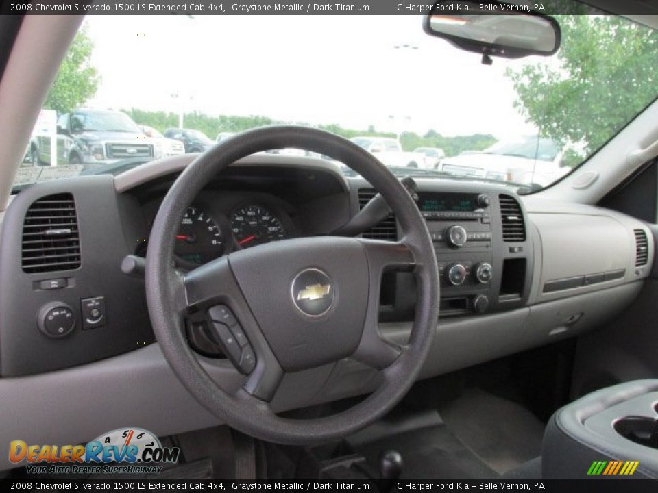 2008 Chevrolet Silverado 1500 LS Extended Cab 4x4 Graystone Metallic / Dark Titanium Photo #15