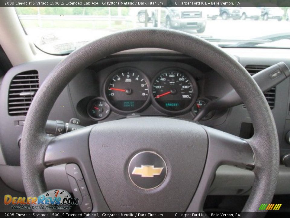 2008 Chevrolet Silverado 1500 LS Extended Cab 4x4 Graystone Metallic / Dark Titanium Photo #22