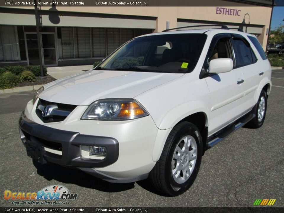 2005 Acura MDX Aspen White Pearl / Saddle Photo #2