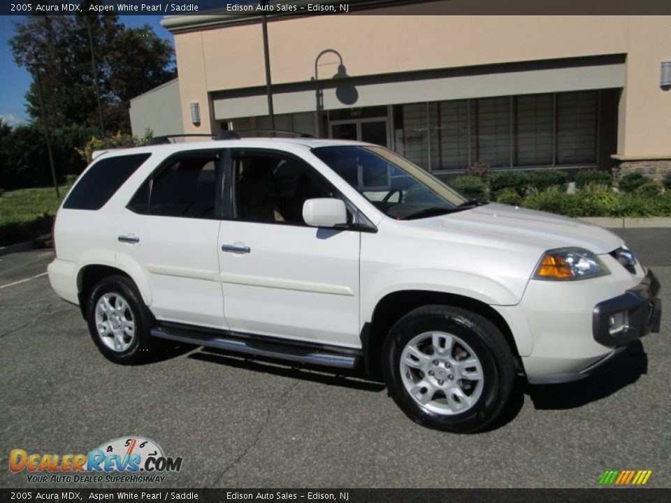 2005 Acura MDX Aspen White Pearl / Saddle Photo #10