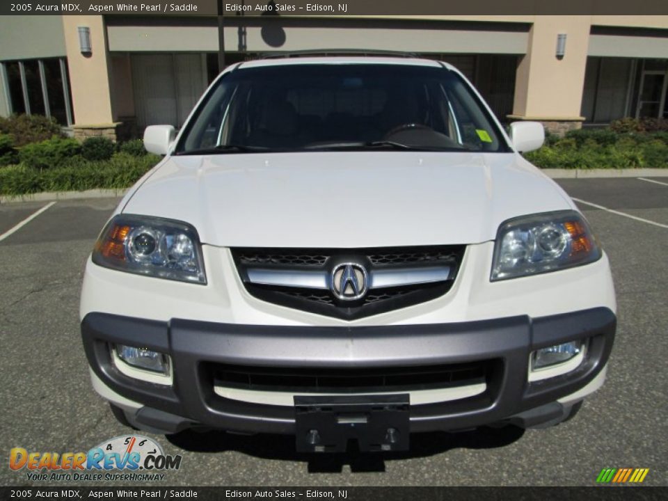 2005 Acura MDX Aspen White Pearl / Saddle Photo #12