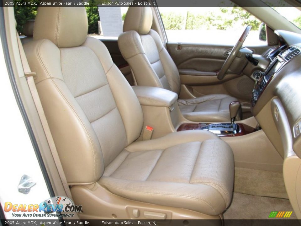 2005 Acura MDX Aspen White Pearl / Saddle Photo #14