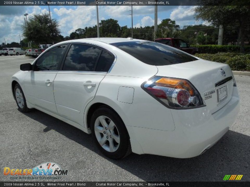 2009 Nissan Altima 2.5 SL Winter Frost Pearl / Blond Photo #3