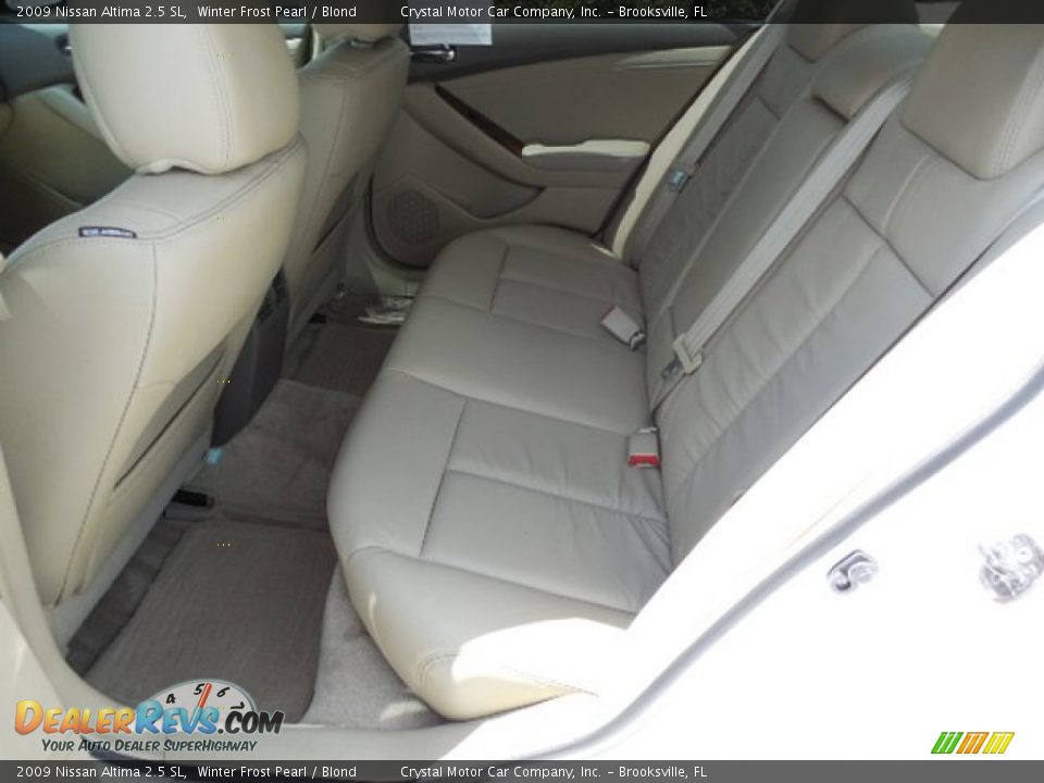 2009 Nissan Altima 2.5 SL Winter Frost Pearl / Blond Photo #5