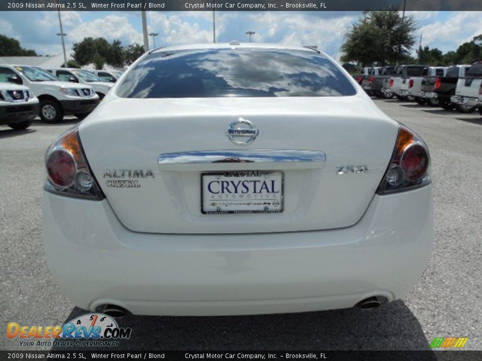 2009 Nissan Altima 2.5 SL Winter Frost Pearl / Blond Photo #7