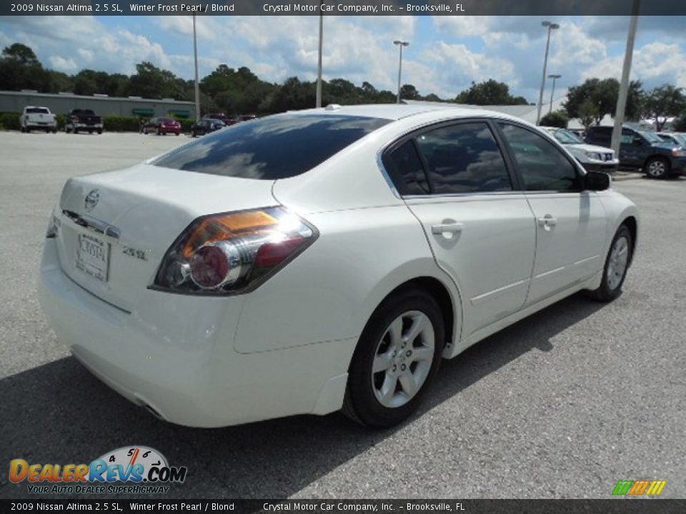 2009 Nissan Altima 2.5 SL Winter Frost Pearl / Blond Photo #8