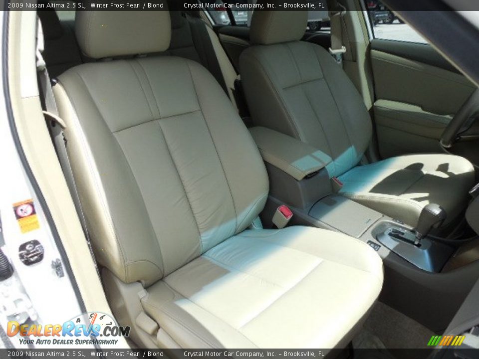 2009 Nissan Altima 2.5 SL Winter Frost Pearl / Blond Photo #12