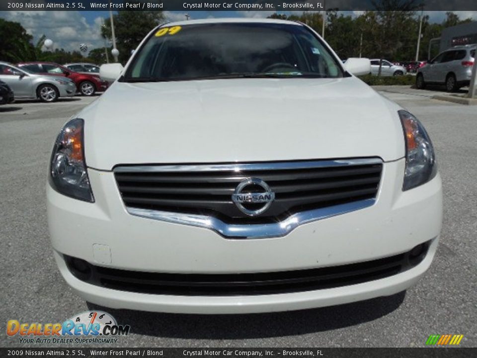 2009 Nissan Altima 2.5 SL Winter Frost Pearl / Blond Photo #13