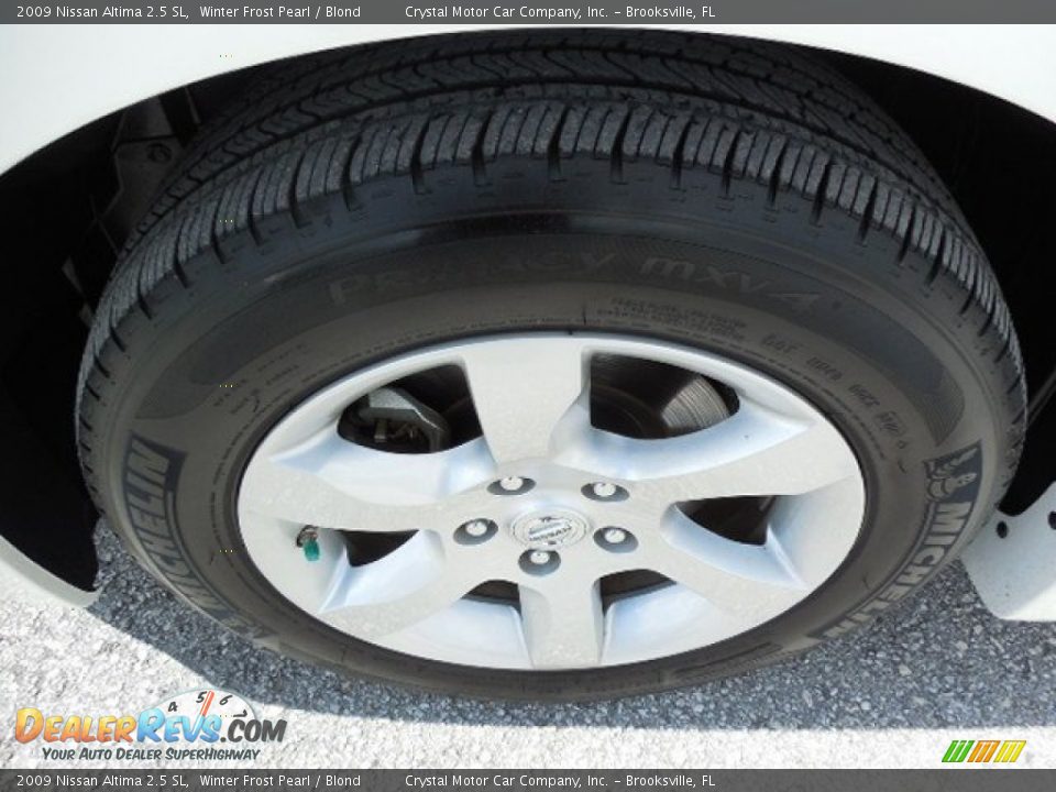 2009 Nissan Altima 2.5 SL Winter Frost Pearl / Blond Photo #14