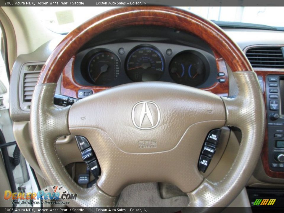 2005 Acura MDX Aspen White Pearl / Saddle Photo #28