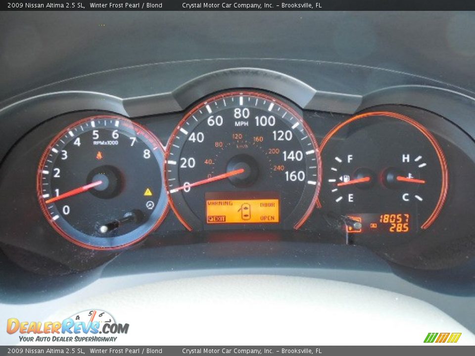 2009 Nissan Altima 2.5 SL Winter Frost Pearl / Blond Photo #18