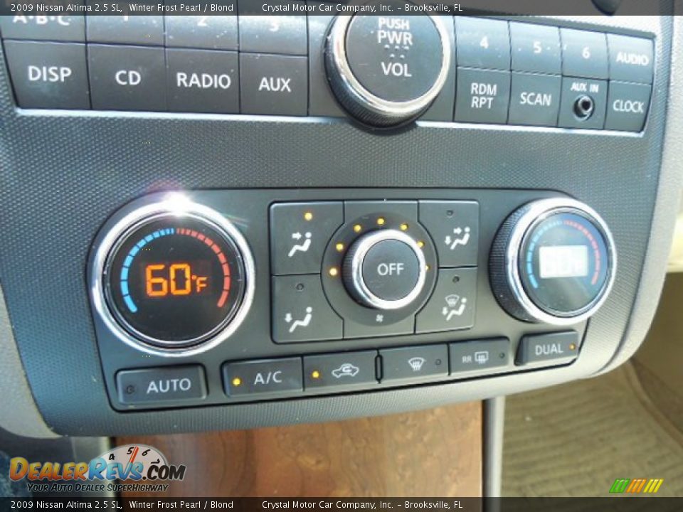 2009 Nissan Altima 2.5 SL Winter Frost Pearl / Blond Photo #20
