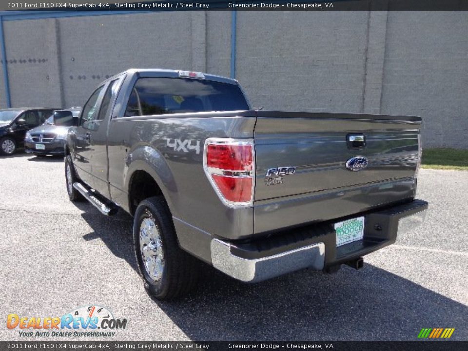 2011 Ford F150 FX4 SuperCab 4x4 Sterling Grey Metallic / Steel Gray Photo #12