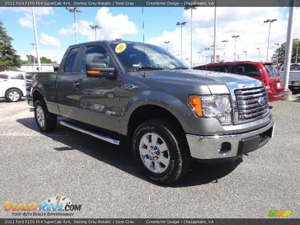 2011 Ford F150 FX4 SuperCab 4x4 Sterling Grey Metallic / Steel Gray Photo #16