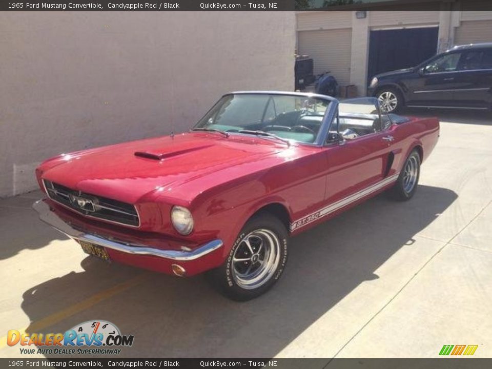 1965 Ford Mustang Convertible Candyapple Red / Black Photo #1