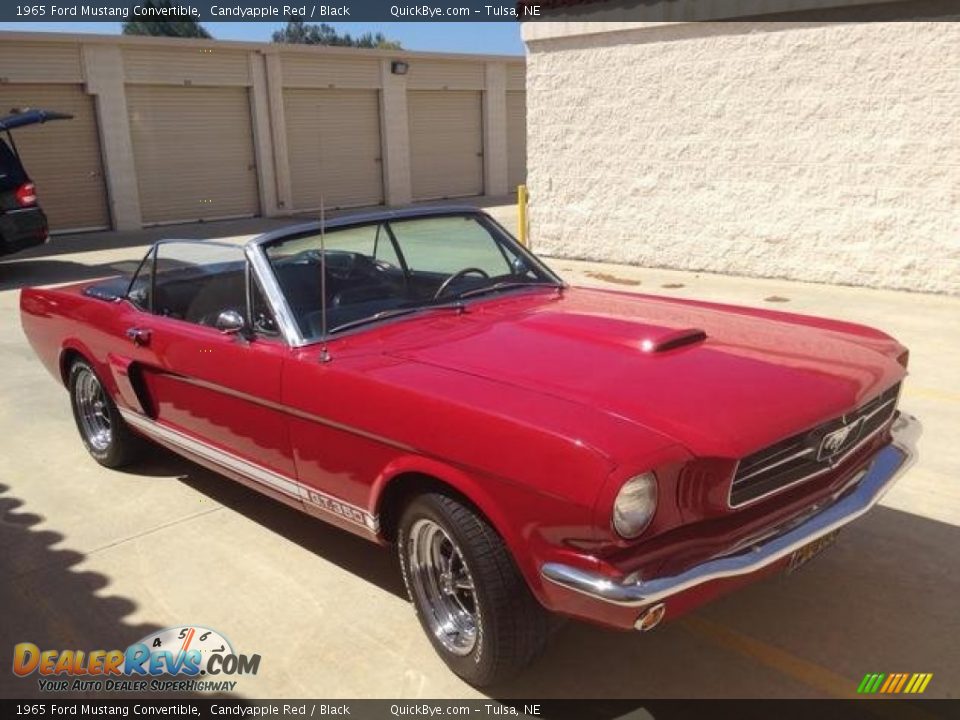 1965 Ford Mustang Convertible Candyapple Red / Black Photo #2