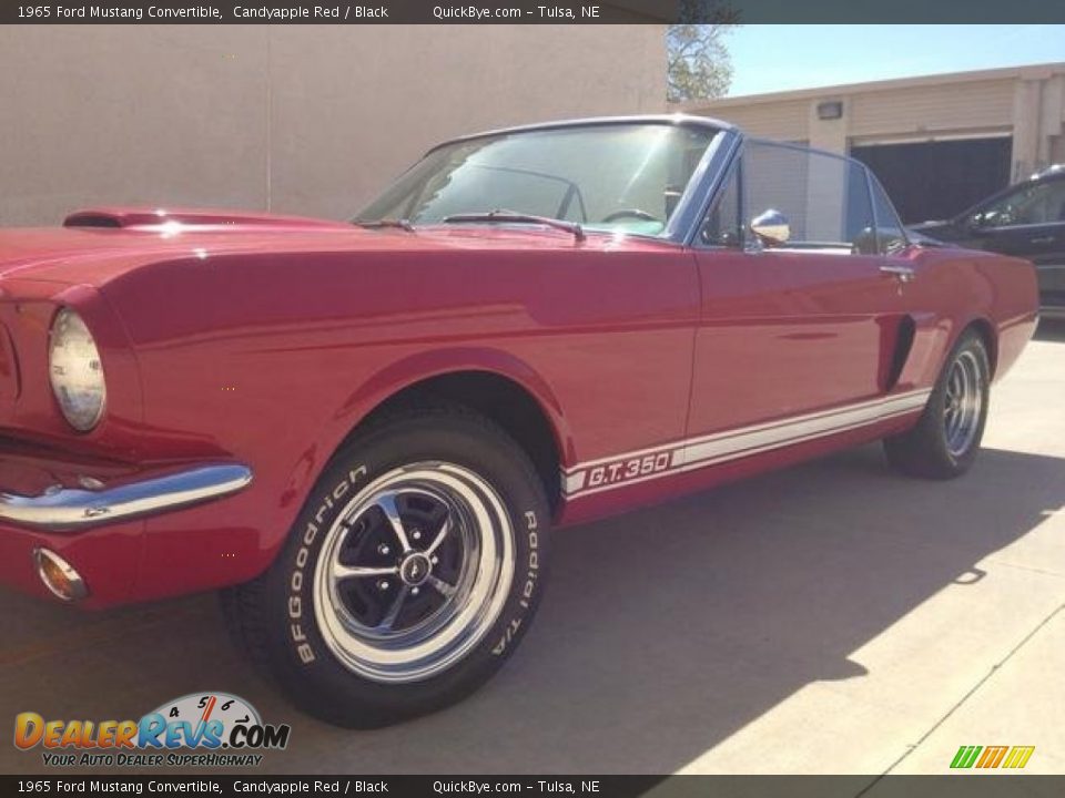 1965 Ford Mustang Convertible Candyapple Red / Black Photo #3